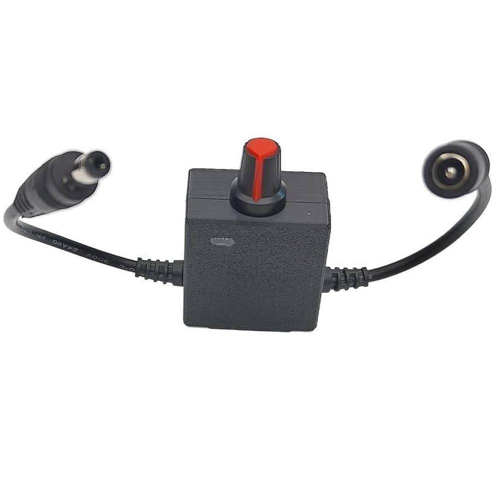 5,5x2,1mm Stecker-Buchse PWM Drehzahlregler Lüfterdrehzahlregler DC4,5-24V 2A Motor Drehzahlregler Zweidrahtschalter