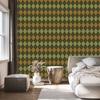 Autumn Plaid Wallpaper Yellow and Gold for Living Room and Bedroom 50x1000