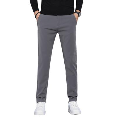 Spring and Autumn Light Business Men's Casual Pants Embroidered Small Straight Stretch Slim Pants