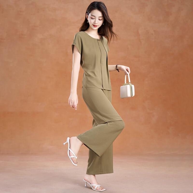 Elegant Summer Short Sleeve Two-Piece Set for Women
