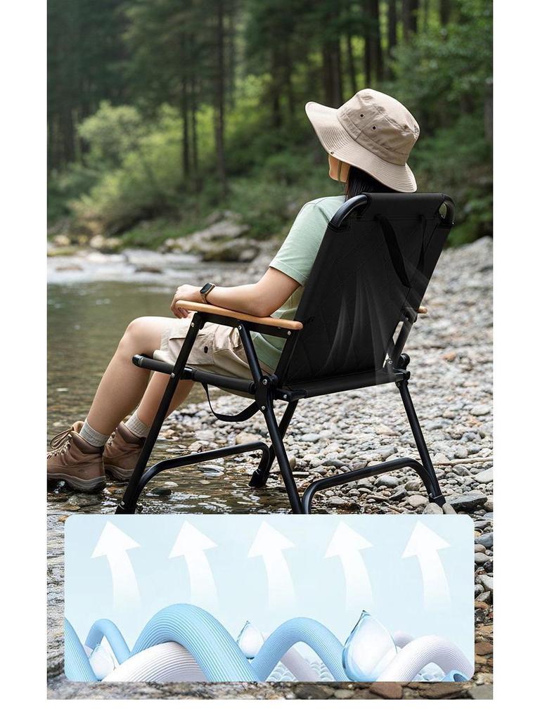 Portable Outdoor Carbon Steel Folding Chair for Picnic, Beach, Fishing, and Leisure