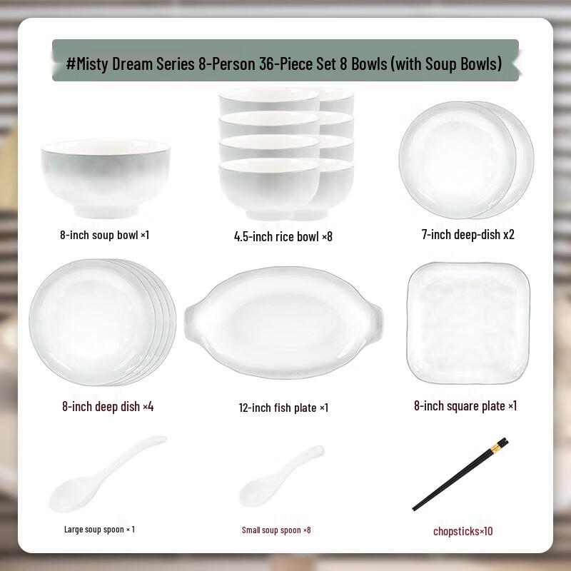 Nordic Style Enamel Dinnerware Set