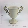 NEW Metal Urn Planter Trophy Cup Flower Vase Bow Vintage Style Flower Pot Wedding Centerpieces Vase for Wedding Party Decoration