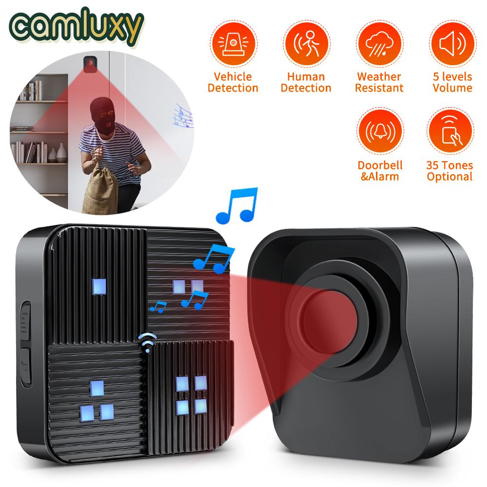 Wireless Driveway Alarm 800M Long Range PIR Motion Sensor Detector Indoor Garage Welcome Burglar Alarm Secure System