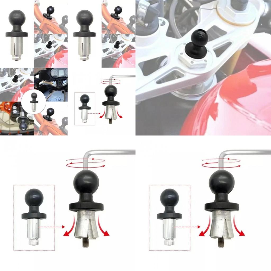 Universal Motorcycle Hollow Ball Head Aluminum Alloy Expansion Screw Base Mount For Phones Cameras And Recorders