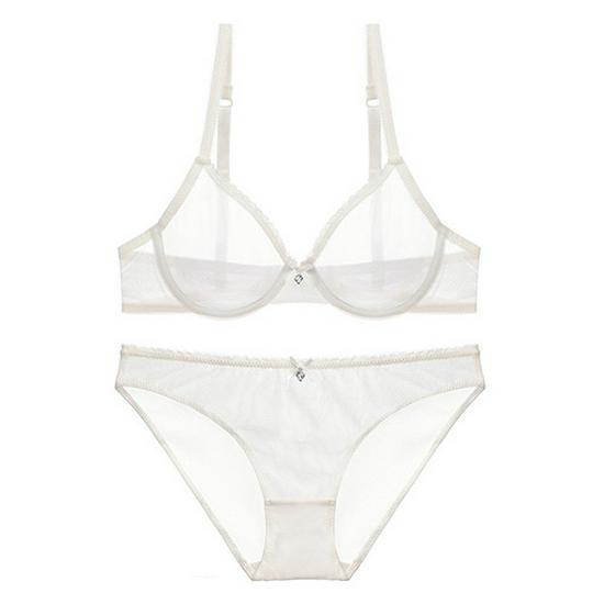 European Ultrathin Varsbaby American Transparent Mesh Lingerie Set