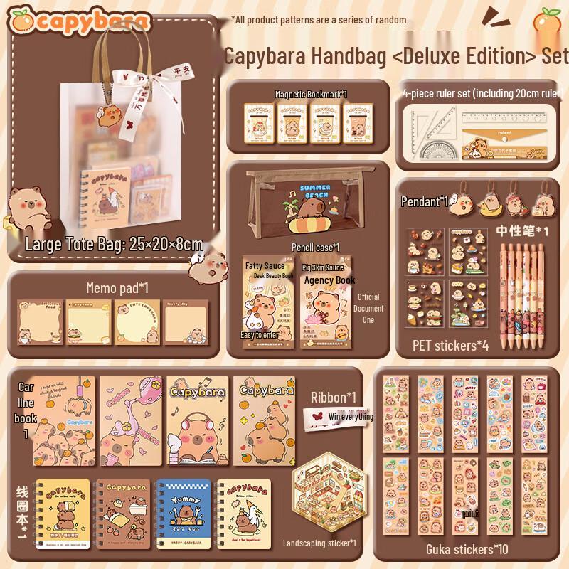 

Changbaosen Capybara Deluxe Stationery Gift Set