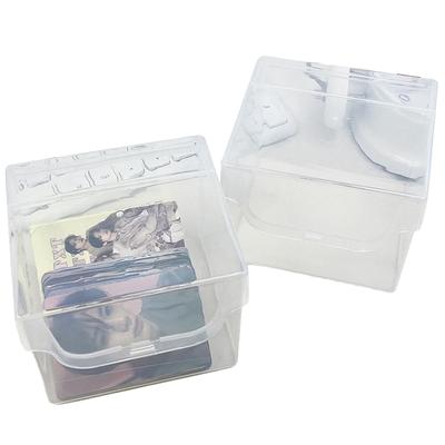 Nuova scatola di immagazzinaggio in plastica trasparente, piccola scatola di immagazzinaggio per biglietti fotografici, scatola di classificazione per cancelleria