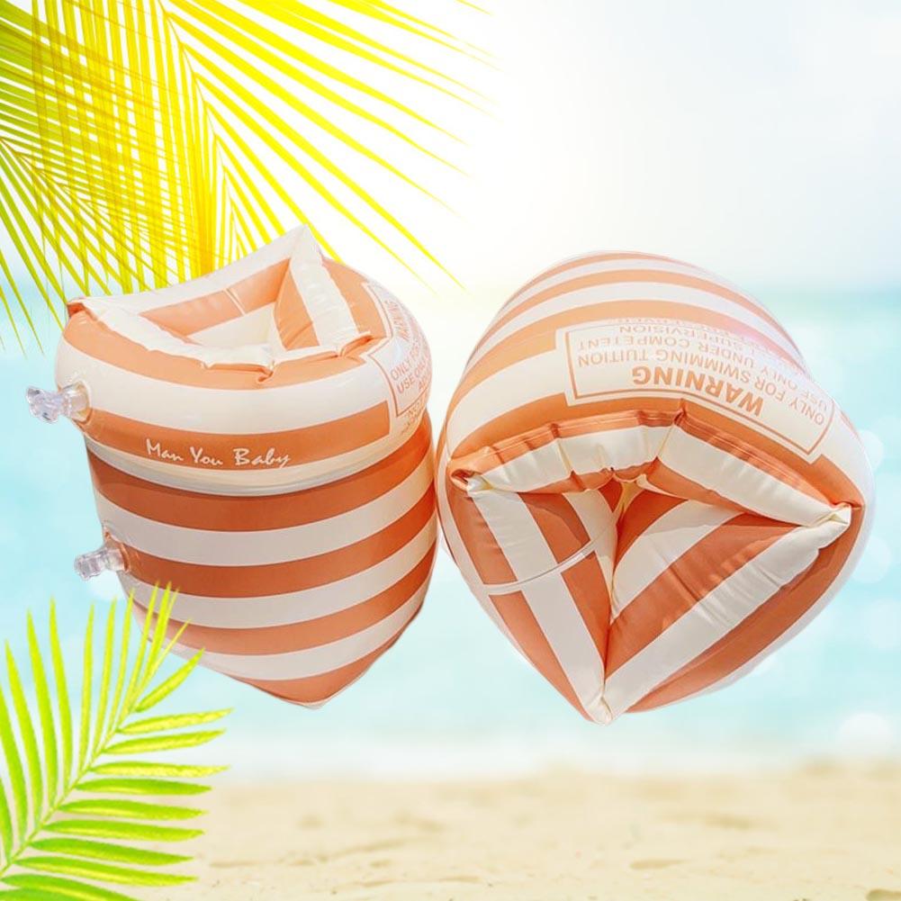 1 Pereche Brațari Flotabile pentru Piscină, cu Cameră Dublă de Aer, Gonflabile, pentru Brațe, din PVC Imprimat, Accesorii de Înot pentru Adulți și Copii