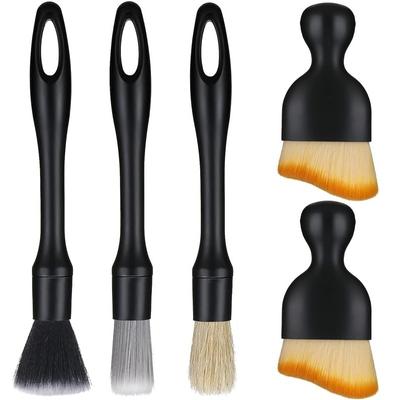 Sada 5 ks štětců na auto detailing Interiér Exteriér Čisticí štětec Kartáče na odstraňování prachu Nástroj Ultra-Soft Car Detailing Brush Kit