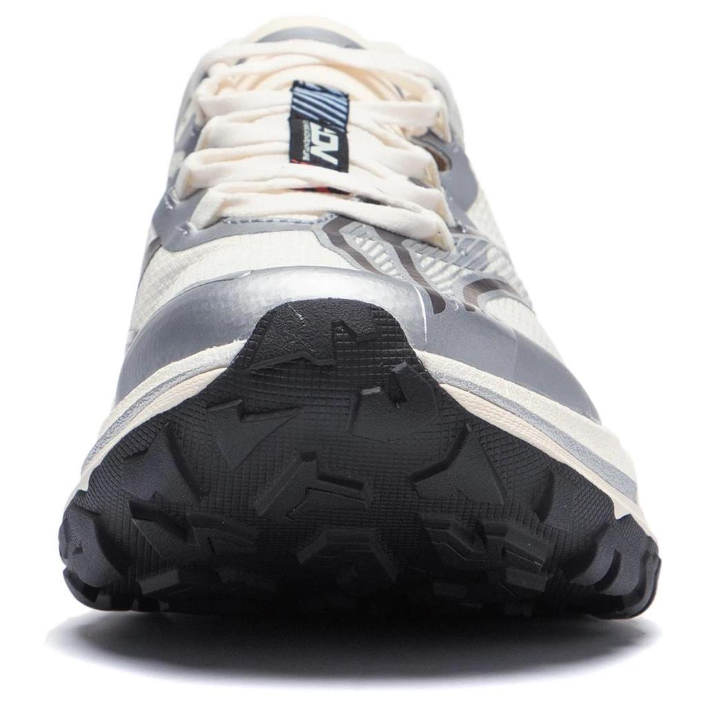 New LiNing Dilu Anti Slip Wear Resistant Low Top Trail Running Shoes Men's Ecru Silver ARNT003-8