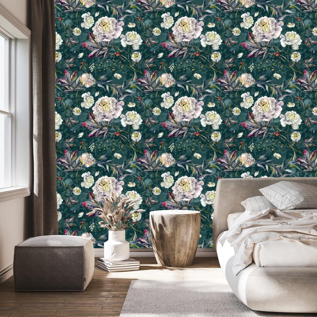 Vintage Peonies Wallpaper for Living Room and Bedroom 50x1000