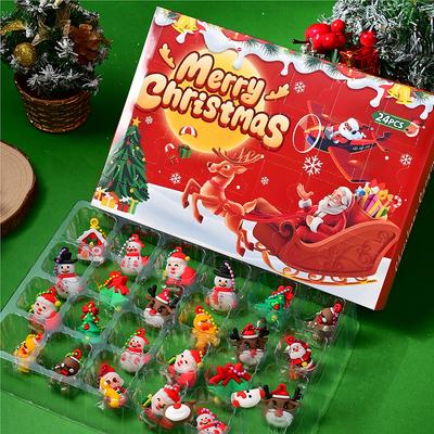 Vánoční adventní kalendář Dárky Krabička s pokladem Dekorace Dárky Figurka Věci pro DIY Vánoční kalendář Dárek