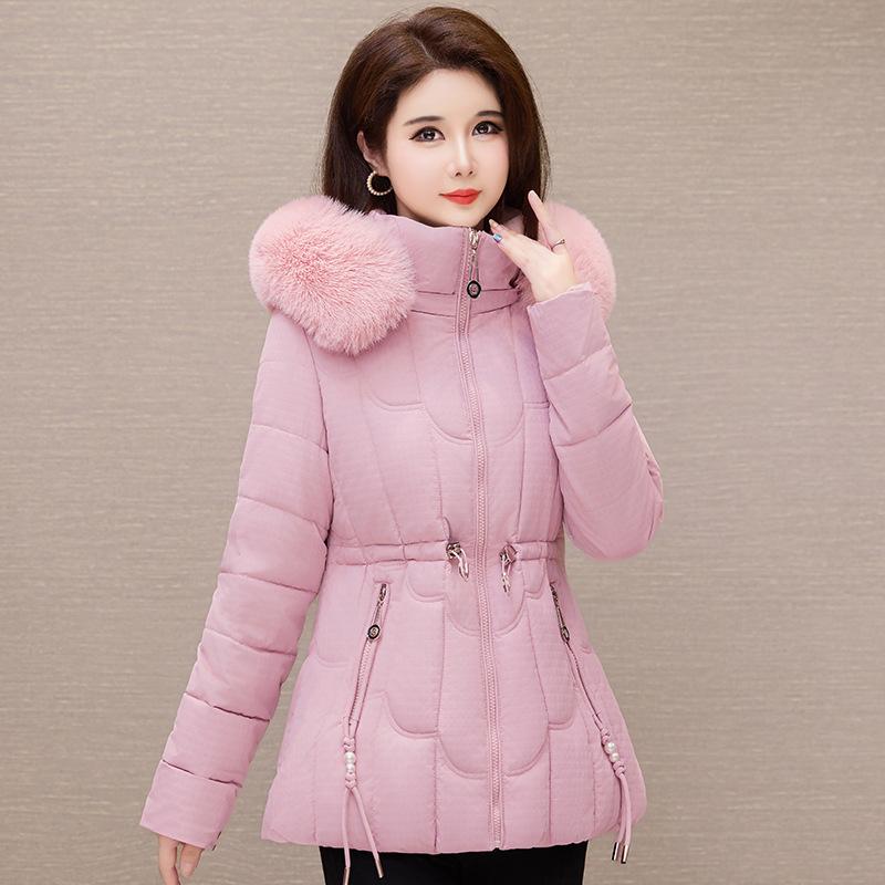 Winter Down Jacket Women Parkas Fashion High-Quality Warm Cotton Padded Coat Ladies Short Overcoat Hooded Overwear Tops