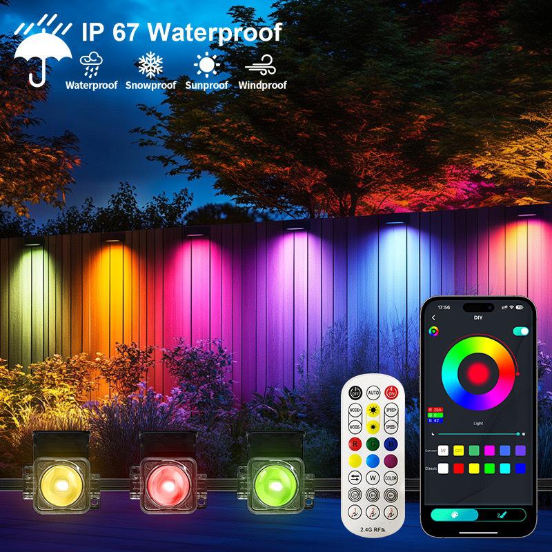 Smart Colorful LED Pathway Lamp with Bluetooth App Voice Control for Indoor/Outdoor Decoration