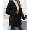 Women's Hooded Double-Sided Fleece Cardigan Long Sleeve Casual Warm Jacket Reversible Fleece Coat