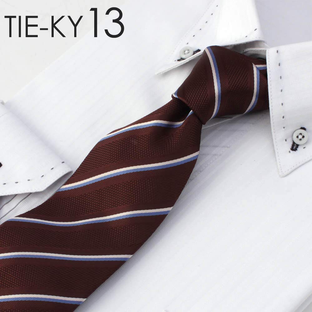 [Dress Code 101] Silk tie with a wavy sheen that only silk can provide. A sophisticated silk-blend tie for men, KY13, Made in Japan, Free Size.