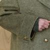 Maxza Wide Collar Bijo Decoration Double Half Coat Khaki 