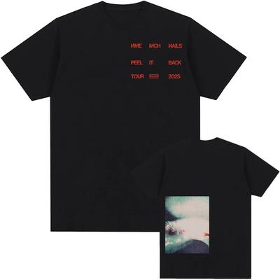 Rock Band Nine Inch Nails Tshirts Peel It Back Tour 2025 NEW T Shirt Cotton Summer Round Neck Male T-shirt Unisex Men Streetwear