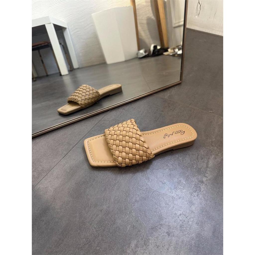 One-word Slippers Women Wear Flat-bottomed French Feeling In Summer 2025 Thai Sandals Women Beach Beach Vacation