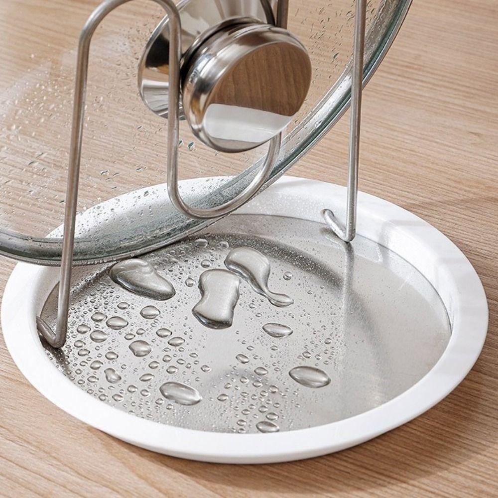 Stainless Steel Pot Lid Holder Heat Resistant Spoon Rest Pan Cover Lid Rack  Restaurant