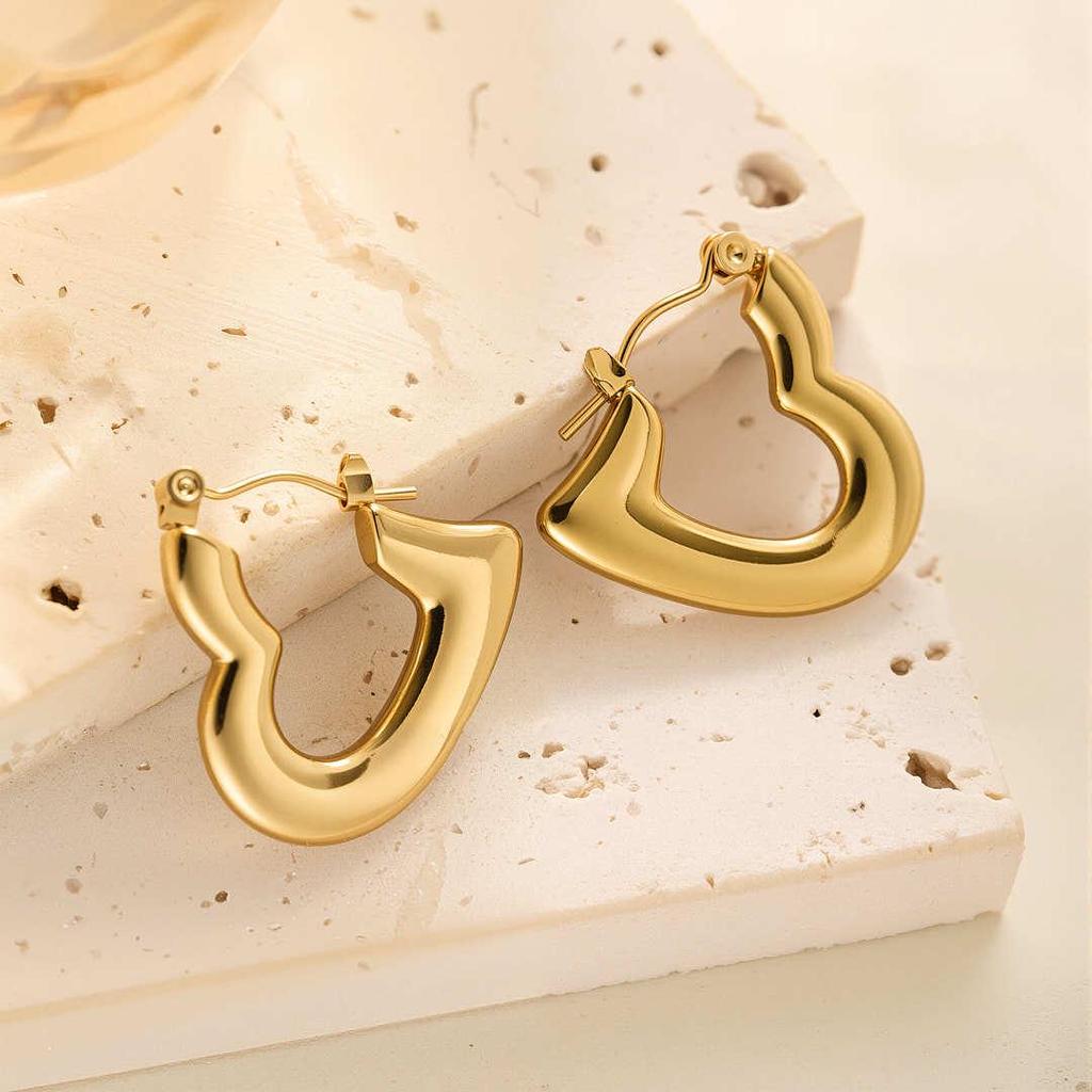 Raffinate Ear Cuff in Acciaio Titanio Oro 18k per Donna