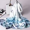 100% Silk Long Scarf Women Hangzhou Natural Silk Scarves Shawl Wraps Bufanda Headscarf Foulard Femme Print Silk Neck Scarf