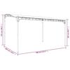 Vidaxl Zadaszenie, Kolor Taupe, 4X3 M, 180 G/M², Tkanina I Stal