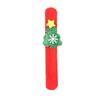 Festive Snap Bracelet Christmas Light Up Wristband Plush Santa Sleigh Kids Gift Holiday Party Favor Cartoon Toy