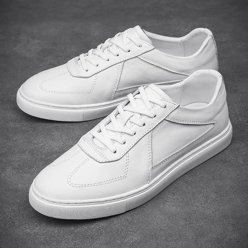 Fashion Casual Leather Mens Skateboard Footwear Stylish Brand Man Sneakers Comfort Casual Shoes Outdoor Vulcanized Shoes Tenis Masculino