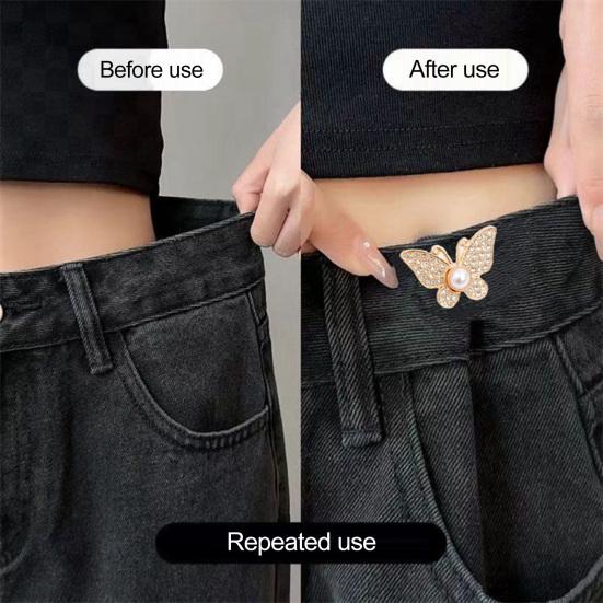 2/3/4 Pairs Adjustment Belt Buckle Strong Locking Waistband Clip No Tool Waist Adjuster No Sew Waist Tightener for Jeans
