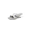 French Elegant Square Head Fish Pattern Cover Toe Special-shaped Slope Heel Fashionable and Versatile Outer Wear Open-toed Cool Slippers