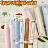New 3Pcs Kawaii Cat Decompression Pens 0.5mm Black Quick-Dry Ballpoint Pen School Office Stationery Gift For Cat Lovers