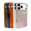 Luxury Crocodile Texture PU Phone Case IPhone 17 Pro 16 Max With Card Slot Full Coverage Business Style
