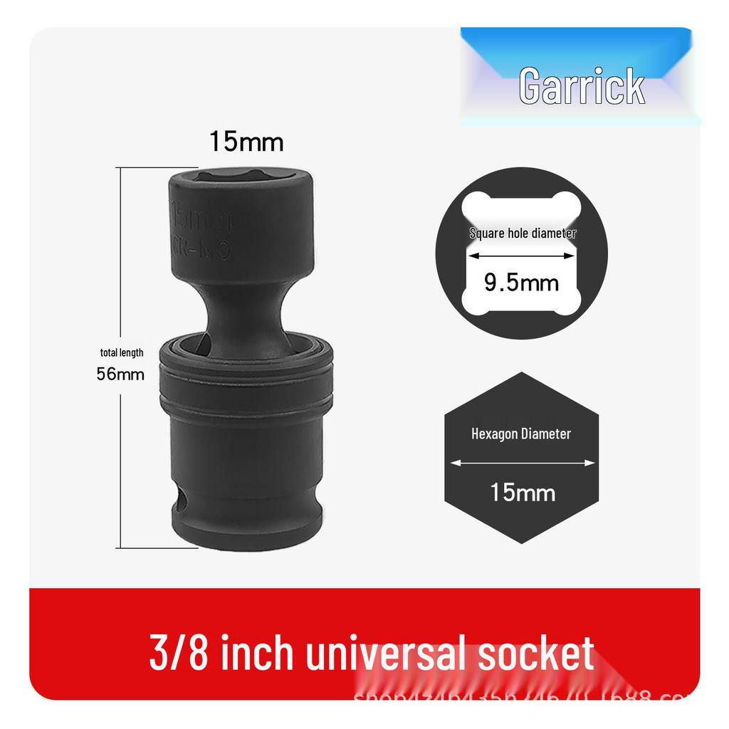 Chave de Soquete de Potência Média Fly 3/8" com Junta Universal Móvel de 360°