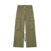 Spring Autumn Women's Pant Summer High Waisted Workwear Casual Pants Button Embellished Slightly Flared Jeans