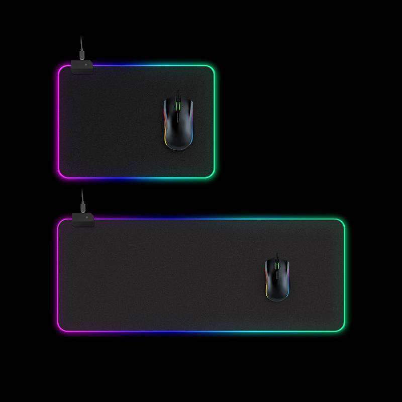 Gaming Rgb Mouse Pad With Led Lighting Non Slip Rubber Desk Mat Large Size For Esports And Office