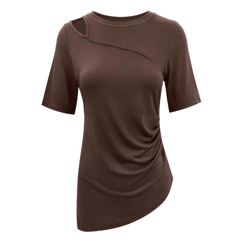 

Nuls Bare Feel Women s Slimming Yoga T-Shirt - Breathable, Tight-Fit, Short Sleeve Fitness Top for Summer M