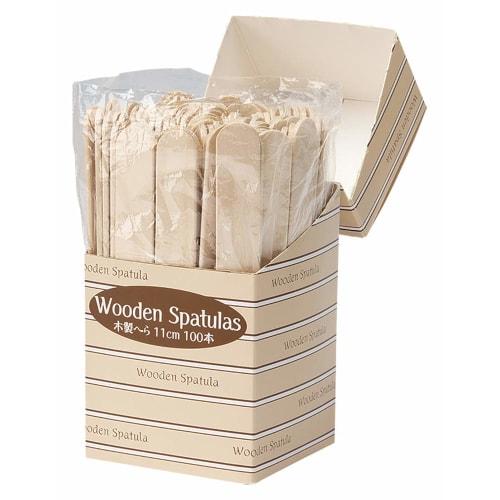 Sunnap Disposable Wooden Spatulas, Medium Size, Pack of 100, for Applying Gel, Cream, and Hair Removal Wax, SLW100M
