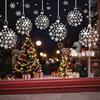 Christmas Snowflake Window Clings Large White Snowflake Window Stickers Winter PVC Decals for Glass Indoor Holiday Decoration