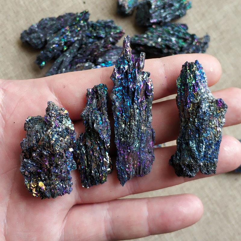 Natural Specimen Colorful Silicon Carbide Ornaments Peacock Color Crystal Stone