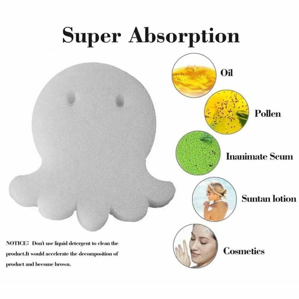 60-6pcs Swimming Pool Octopus Oil Absorbing Filter Sponge SPA Hot Tub Cleaning Tools Sponges Octopus Shape Swimming Pool Filter