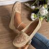 Large Size Laser Stitching Retro Women's Loafers Flat Shoes Comfortable Walking Korean Version Fashion Retro Style