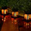 LED Outdoor Solar Lantern Garden Hanging Solar Lamp with Decorative Candle Solar Lamps Waterproof Decorative Lights