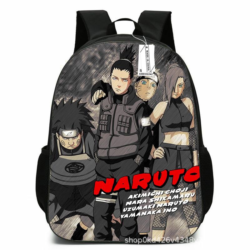 Naruto Peripheral Schoolbag Naruto Sasuke European and American Elementary and Middle School Students Backpack Cartoon Animation Computer Bag
