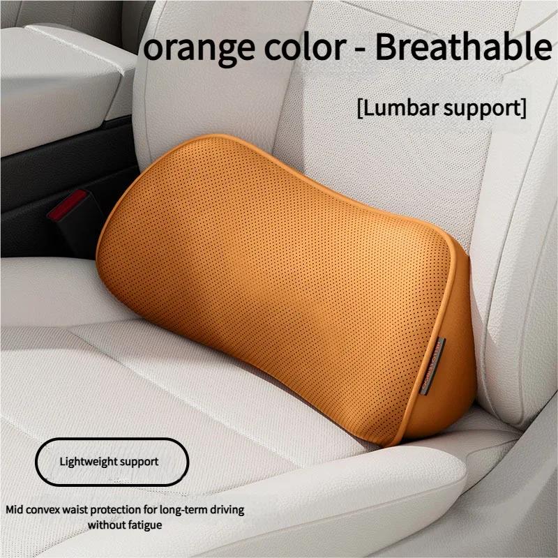 Memory Foam Car Seat Pillow Breathable Lumbar Support Back Protector for Office Chairs and Car Interior Accessories