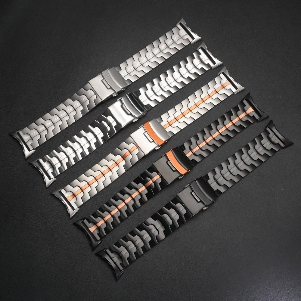 Titanlegeringsarmband för Google Pixel Watch 4 45mm/3 45mm med spänne i rostfritt stål