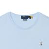 Polo Ralph Lauren SS22 Jednokolorowy Haftowany T-shirt z Krótkim Rękawem i Okrągłym Dekoltem Męskie Topy Niebieski MNPOTSH1N820290-400