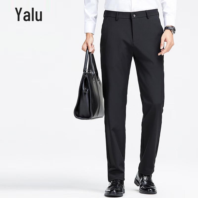Yalu Men's Anti-Wrinkle Straight-Leg Business Casual Pants