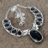 Black Spinel Gemstone Handmade 925 Sterling Silver Jewelry Necklace 18" KKG-435